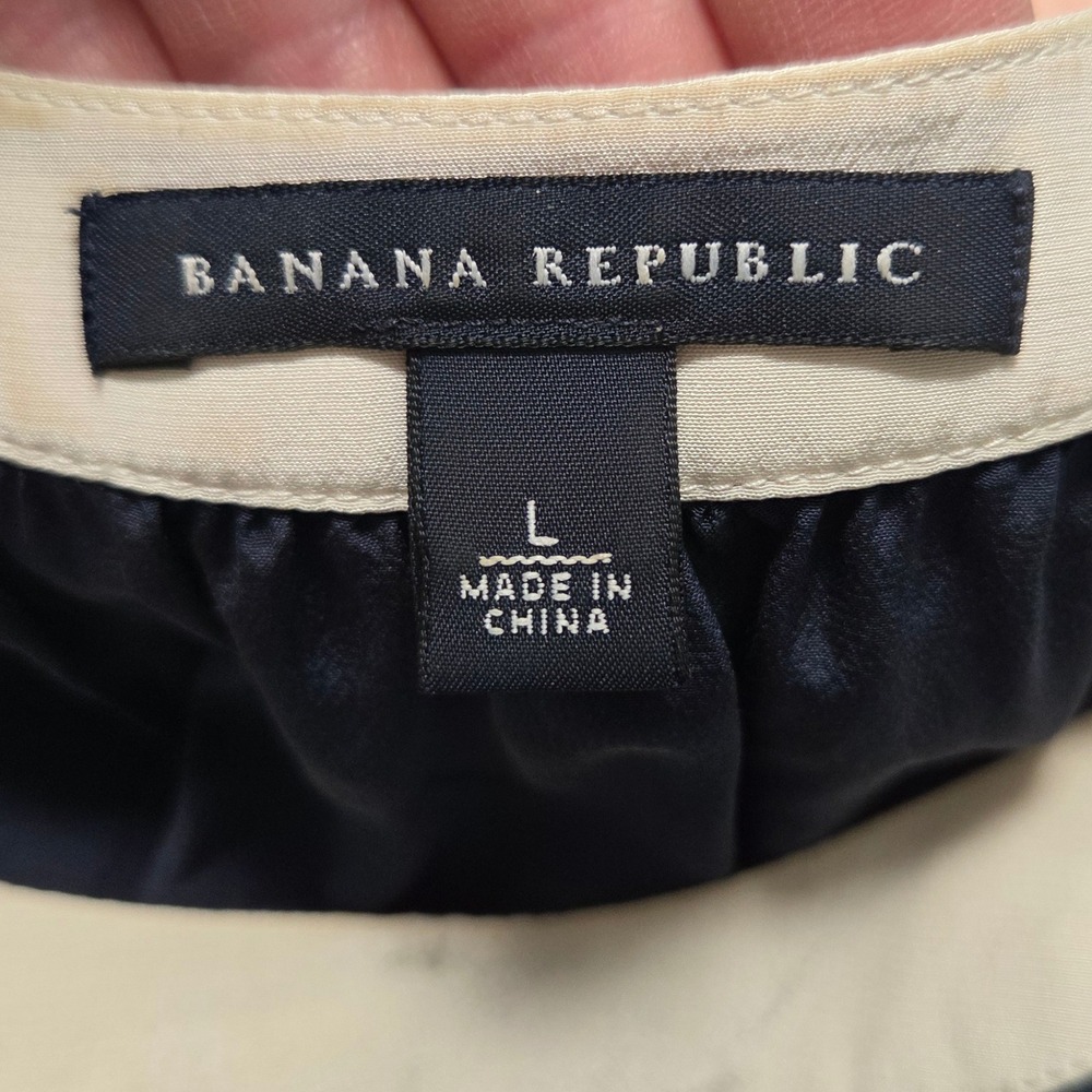 Banana Republic Navy Blue Dress Sleeveless Tie Waist Casual L - Picture 2 of 7